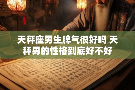 天秤座男生脾气很好吗 天秤男的性格到底好不好 天秤座男生脾气很好吗 天秤男的性格到底好不好