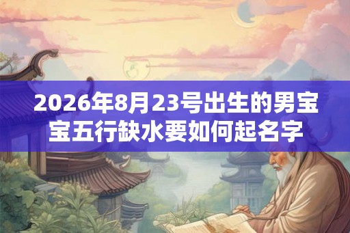 2026年8月23号出生的男宝宝五行缺水要如何起名字