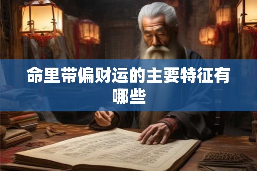 命里带偏财运的主要特征有哪些