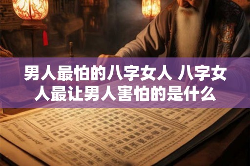 男人最怕的八字女人 八字女人最让男人害怕的是什么 男人最怕的八字女人 八字女人最让男人害怕的是什么