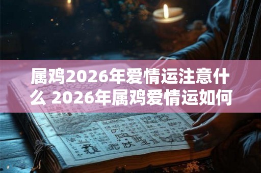 属鸡2026年爱情运注意什么 2026年属鸡爱情运如何
