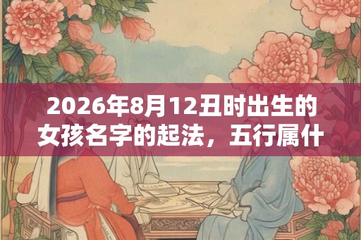 2026年8月12丑时出生的女孩名字的起法，五行属什么