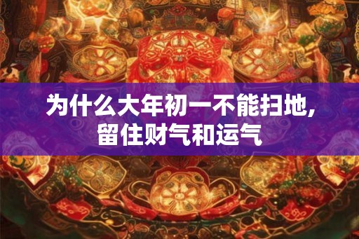 为什么大年初一不能扫地,留住财气和运气