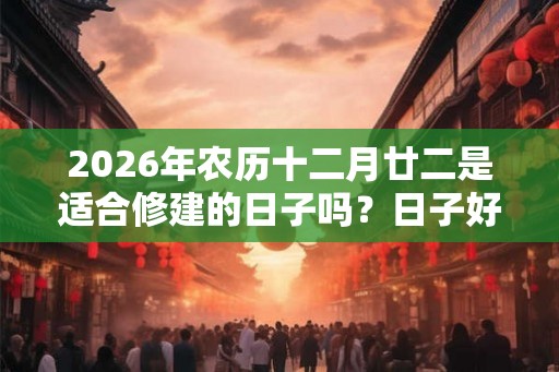 2026年农历十二月廿二是适合修建的日子吗?日子好不好? 2026年农历十二月廿二是适合修建的日子吗?日子好不好?