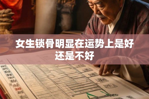 女生锁骨明显在运势上是好还是不好 女生锁骨明显在运势上是好还是不好