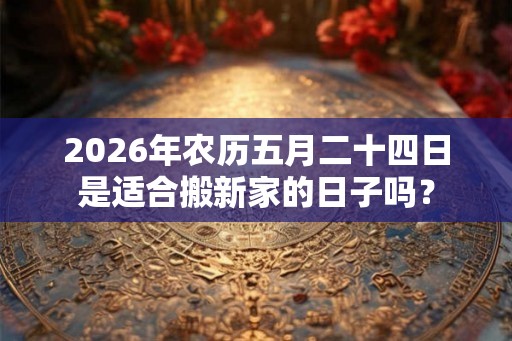 2026年农历五月二十四日是适合搬新家的日子吗？