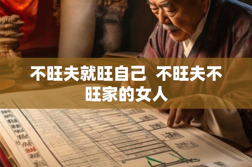 不旺夫就旺自己  不旺夫不旺家的女人