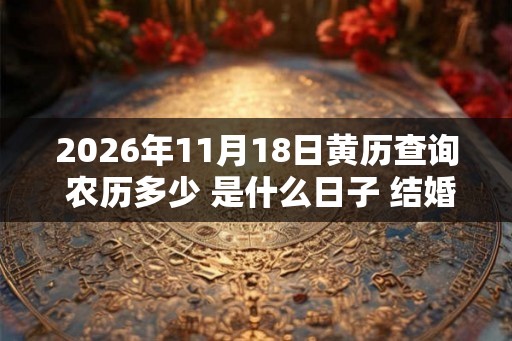 2026年11月18日黄历查询 农历多少 是什么日子 结婚吉时