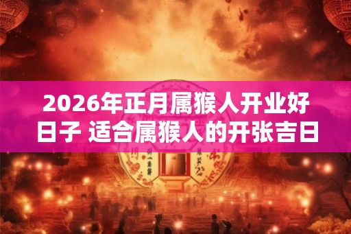 2026年正月属猴人开业好日子 适合属猴人的开张吉日