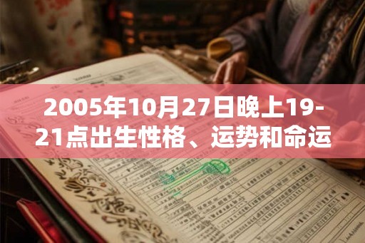 2005年10月27日晚上19-21点出生性格、运势和命运