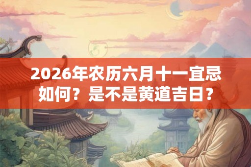 2026年农历六月十一宜忌如何？是不是黄道吉日？