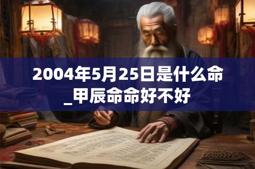 2004年5月25日是什么命_甲辰命命好不好