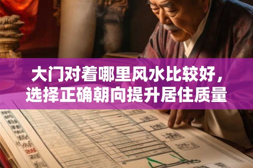 大门对着哪里风水比较好，选择正确朝向提升居住质量