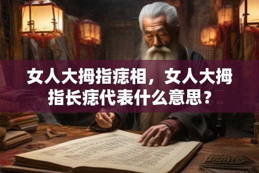 女人大拇指痣相，女人大拇指长痣代表什么意思？