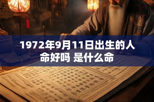 1972年9月11日出生的人命好吗 是什么命