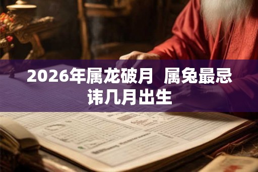 2026年属龙破月  属兔最忌讳几月出生