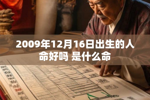 2009年12月16日出生的人命好吗 是什么命