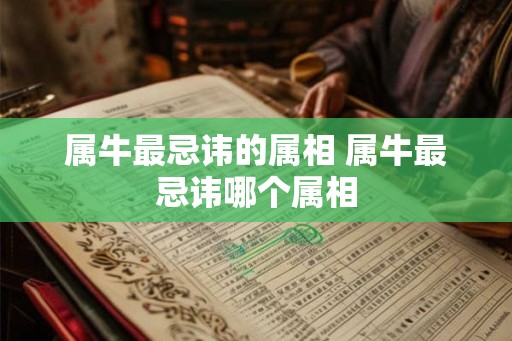 属牛最忌讳的属相 属牛最忌讳哪个属相