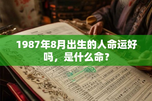 1987年8月出生的人命运好吗，是什么命？