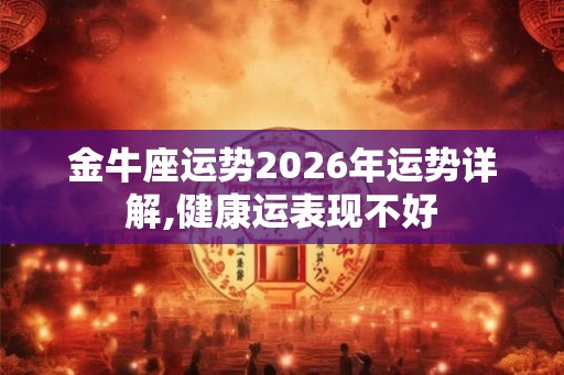 金牛座运势2026年运势详解,健康运表现不好