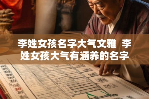 李姓女孩名字大气文雅  李姓女孩大气有涵养的名字