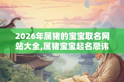 2026年属猪的宝宝取名网站大全,属猪宝宝起名忌讳？