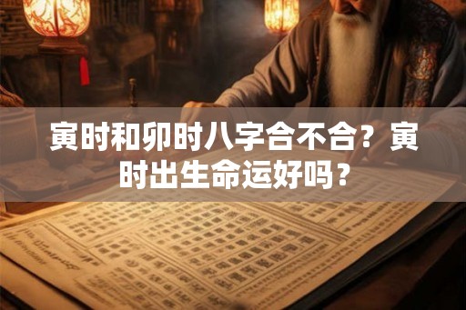 寅时和卯时八字合不合？寅时出生命运好吗？