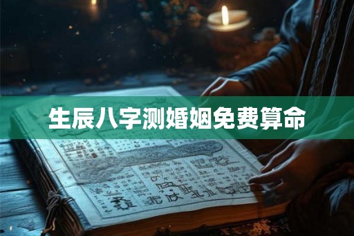 生辰八字测婚姻免费算命