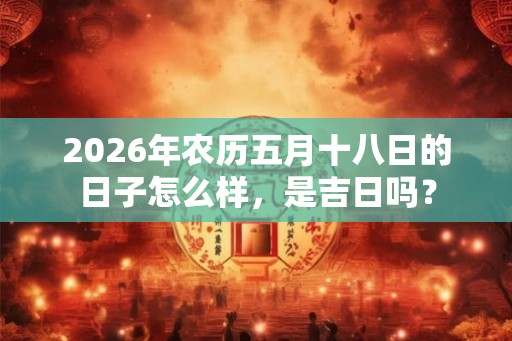 2026年农历五月十八日的日子怎么样,是吉日吗? 2026年农历五月十八日的日子怎么样,是吉日吗?