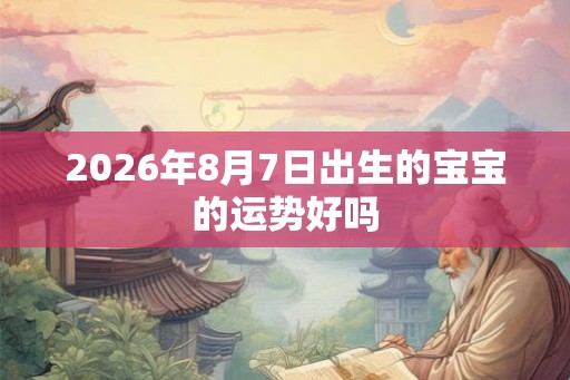 2026年8月7日出生的宝宝的运势好吗 2026年8月7日出生的宝宝的运势好吗