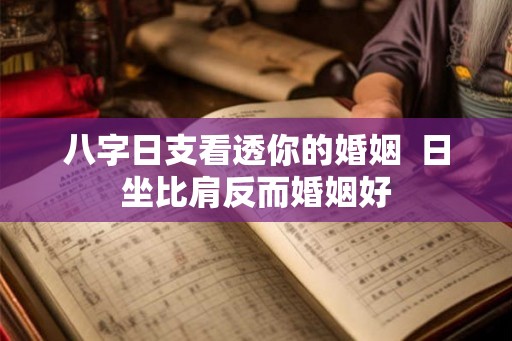 八字日支看透你的婚姻  日坐比肩反而婚姻好