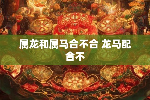 属龙和属马合不合 龙马配合不