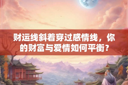 财运线斜着穿过感情线,你的财富与爱情如何平衡? 财运线斜着穿过感情线,你的财富与爱情如何平衡?