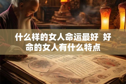 什么样的女人命运最好 好命的女人有什么特点 什么样的女人命运最好 好命的女人有什么特点