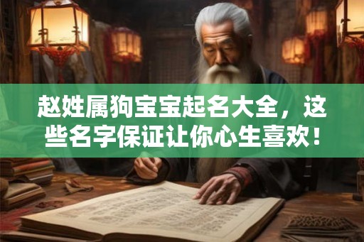 赵姓属狗宝宝起名大全,这些名字保证让你心生喜欢! 赵姓属狗宝宝起名大全,这些名字保证让你心生喜欢!