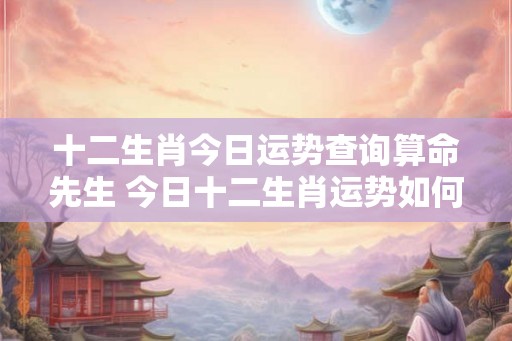十二生肖今日运势查询算命先生 今日十二生肖运势如何
