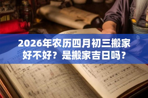 2026年农历四月初三搬家好不好？是搬家吉日吗？