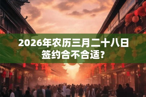 2026年农历三月二十八日签约合不合适？