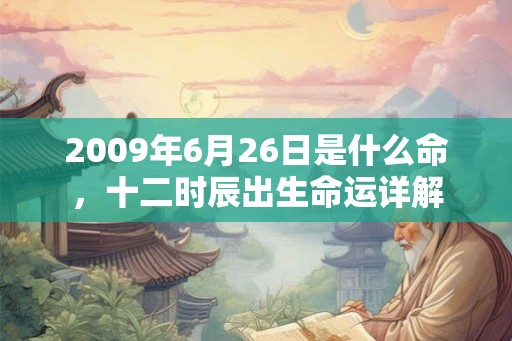 2009年6月26日是什么命，十二时辰出生命运详解