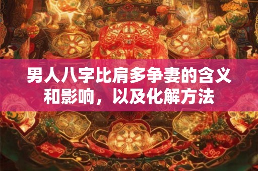 男人八字比肩多争妻的含义和影响,以及化解方法 男人八字比肩多争妻的含义和影响,以及化解方法
