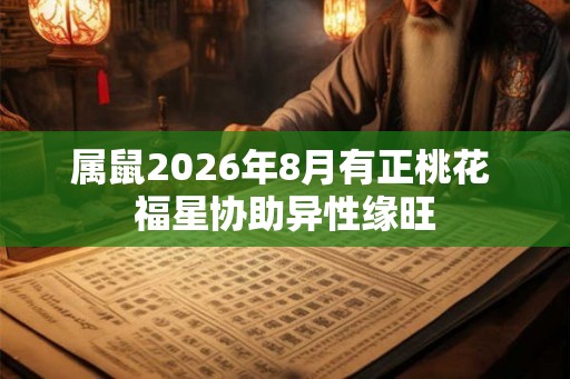 属鼠2026年8月有正桃花 福星协助异性缘旺 属鼠2026年8月有正桃花 福星协助异性缘旺