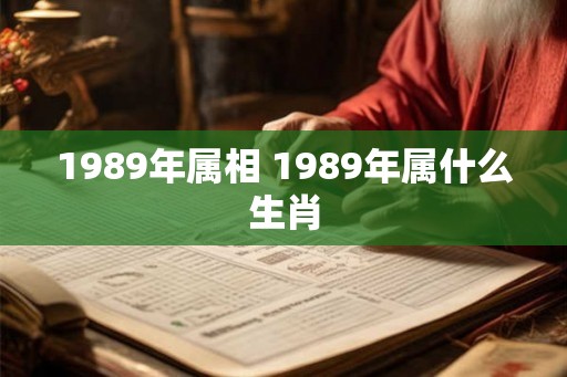 1989年属相 1989年属什么生肖