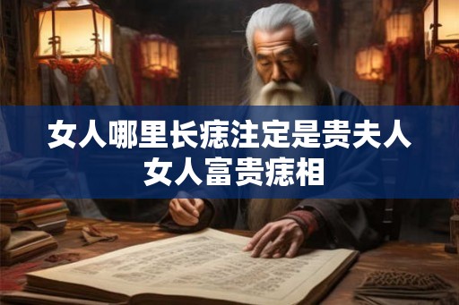 女人哪里长痣注定是贵夫人 女人富贵痣相