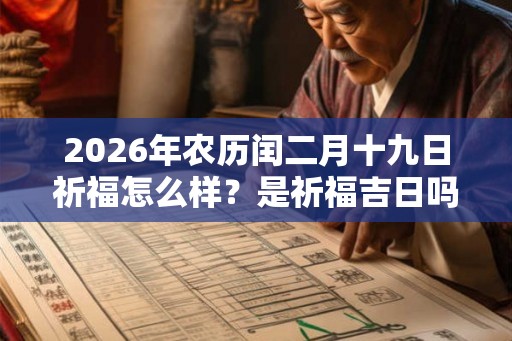 2026年农历闰二月十九日祈福怎么样？是祈福吉日吗？