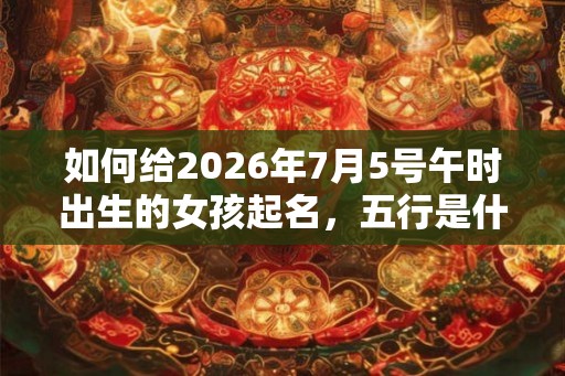 如何给2026年7月5号午时出生的女孩起名，五行是什么？