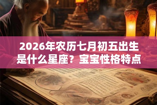 2026年农历七月初五出生是什么星座？宝宝性格特点？