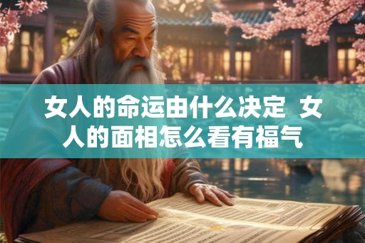 女人的命运由什么决定  女人的面相怎么看有福气