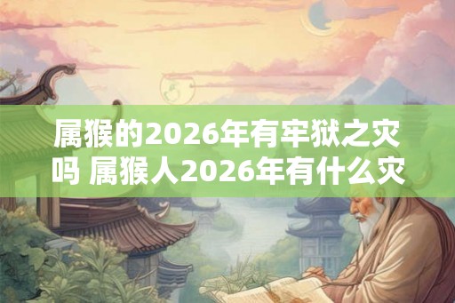 属猴的2026年有牢狱之灾吗 属猴人2026年有什么灾祸 属猴的2026年有牢狱之灾吗 属猴人2026年有什么灾祸
