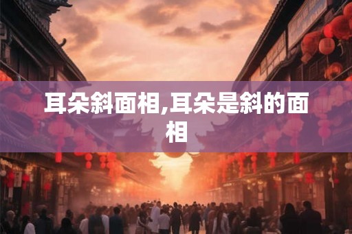 耳朵斜面相,耳朵是斜的面相 耳朵斜面相,耳朵是斜的面相