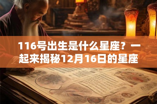 116号出生是什么星座？一起来揭秘12月16日的星座吧！